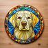 Labrador Yellow Glass Suncatcher Worktop Saver